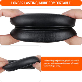 GGVOEARS breathable PU leather surface for extended listening.