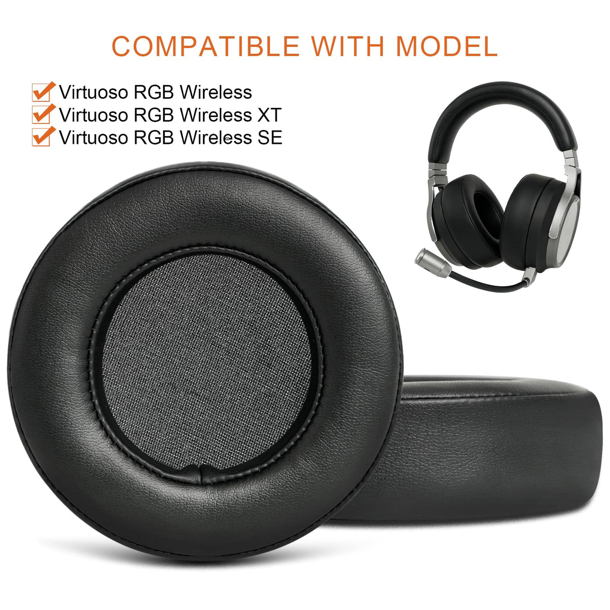 GGVOEARS earpads memory foam interior for plush cushioning during long sessions