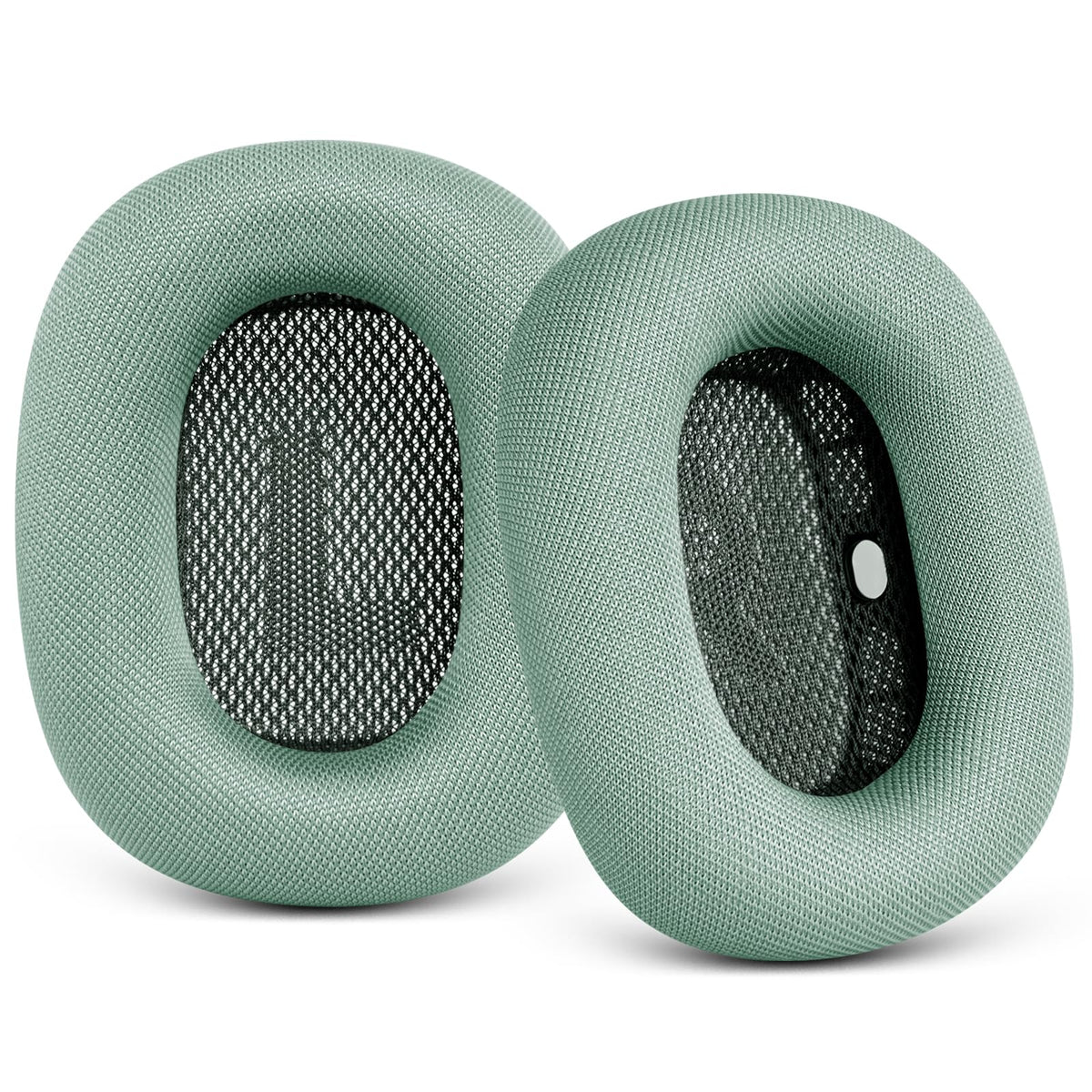 G GVOEARS ear cushions for AirPods Max in green with mesh fabric for enhanced comfort.