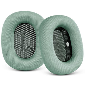 G GVOEARS ear cushions for AirPods Max in green with mesh fabric for enhanced comfort.