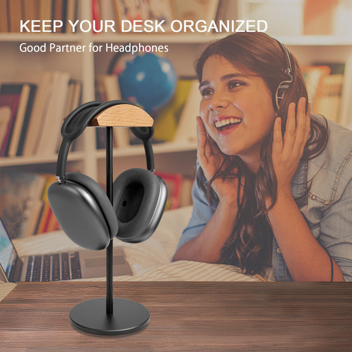 GGVOEARS headphone stand packaging includes two nylon cable binders.