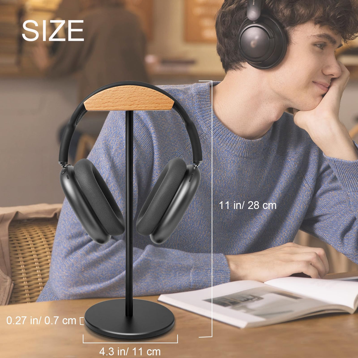 GGVOEARS headphone stand suits living rooms, offices, and game rooms.