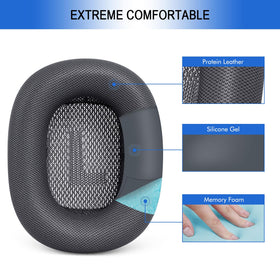 GGVOEARS memory foam cushions reduce ear pressure for long sessions.