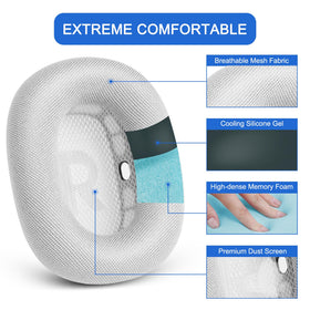 GGVOEARS memory foam layer enhances fit and reduces fatigue during use.