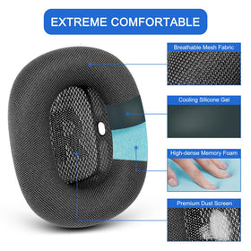 G VOEARS mesh fabric closeup shows breathable, durable material for cooler wear