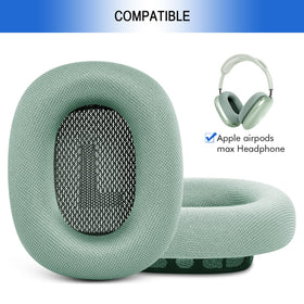 G GVOEARS mesh fabric earcups in green, durable cover supporting long listening sessions.