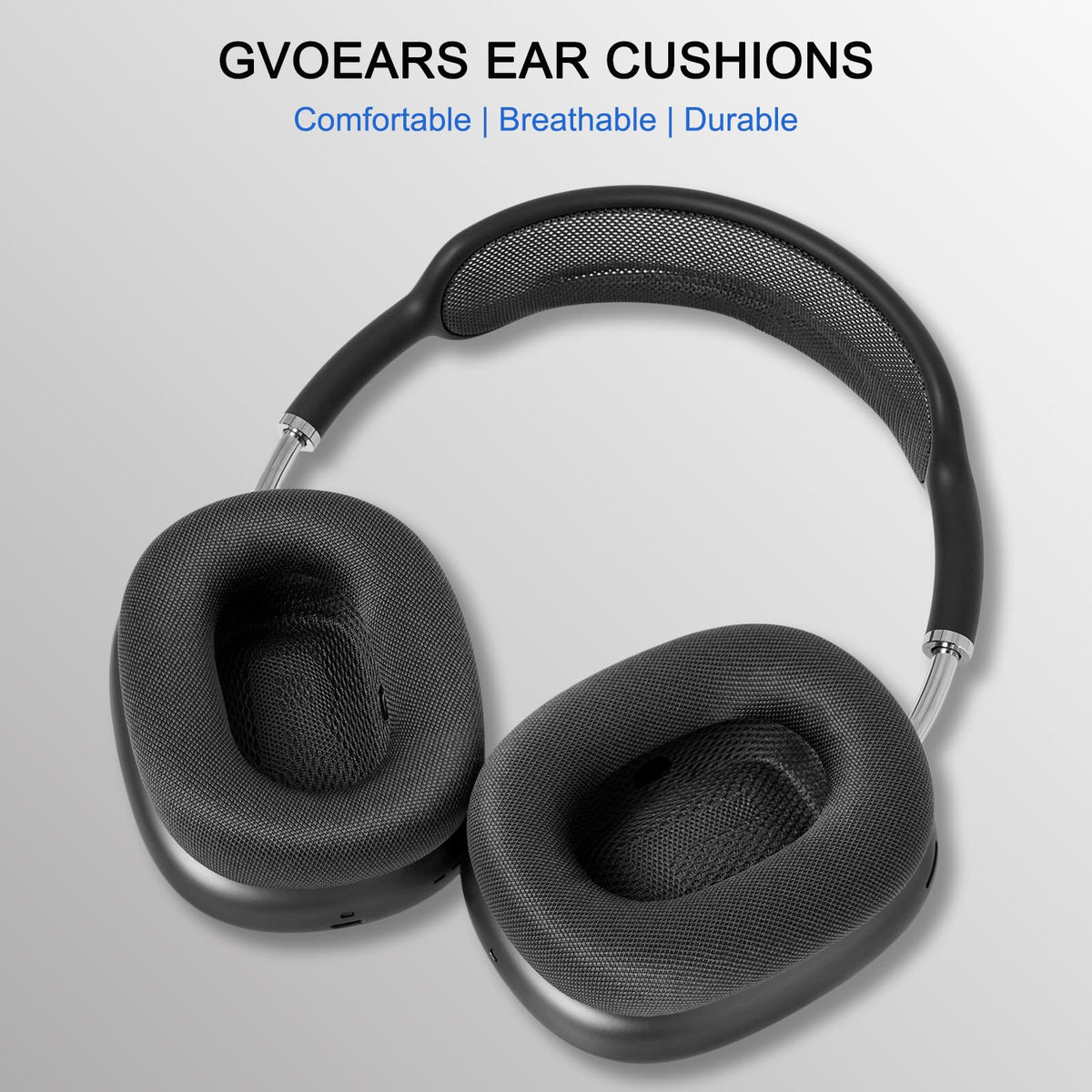 G VOEARS packaging includes 1 pair cushions and 4 wipe pads