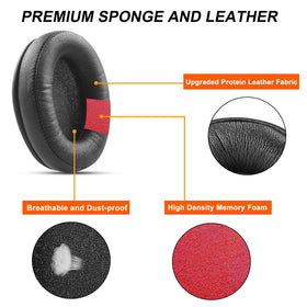 G GVOEARS protein leather surface close-up for premium durability.