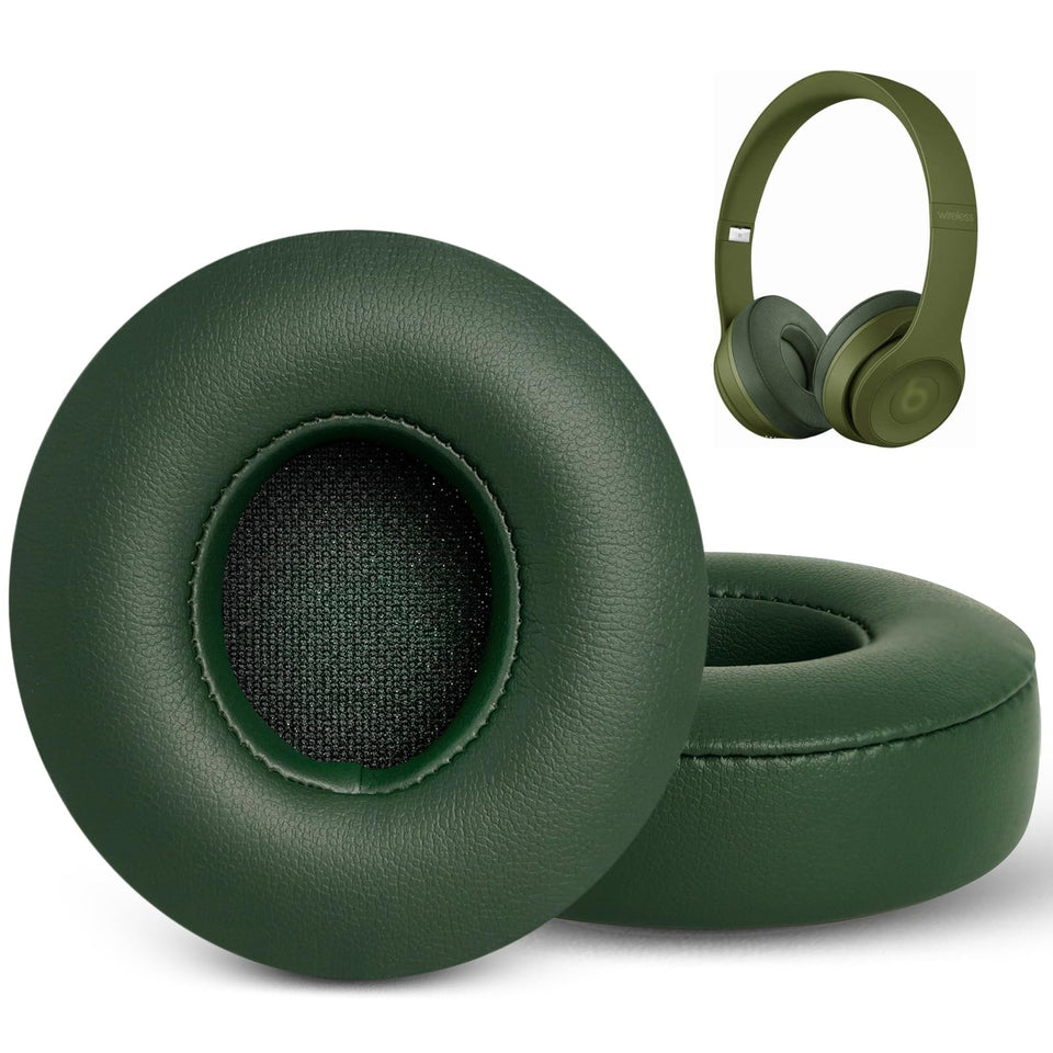 G GVOEARS Solo2/3 earpad front view with premium leather for breathable comfort.