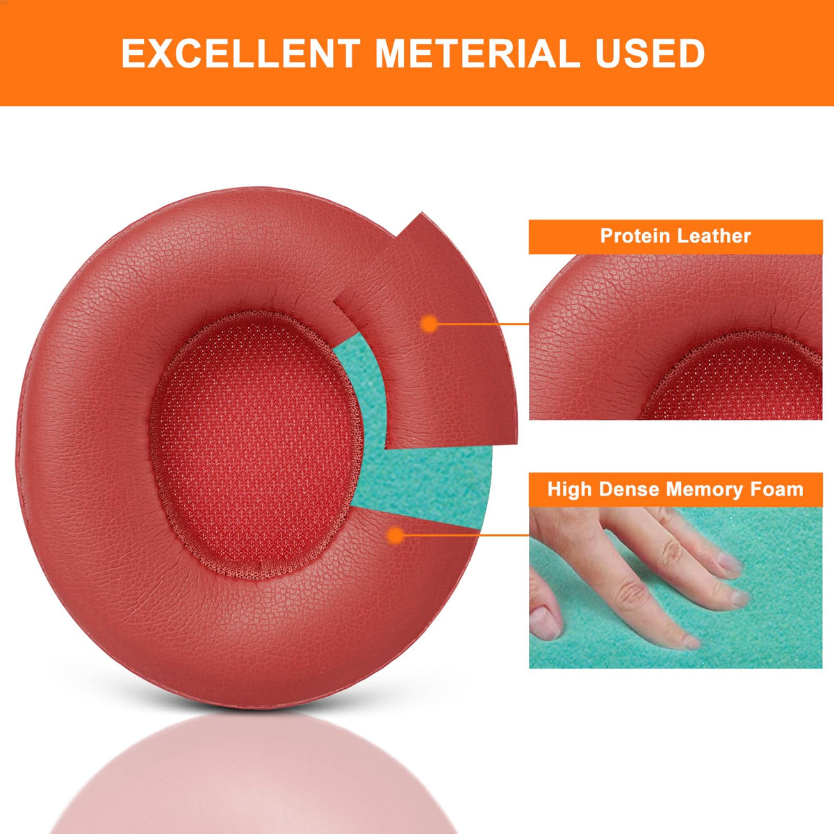 G GVOEARS Solo3 earpads memory foam inner layer close-up