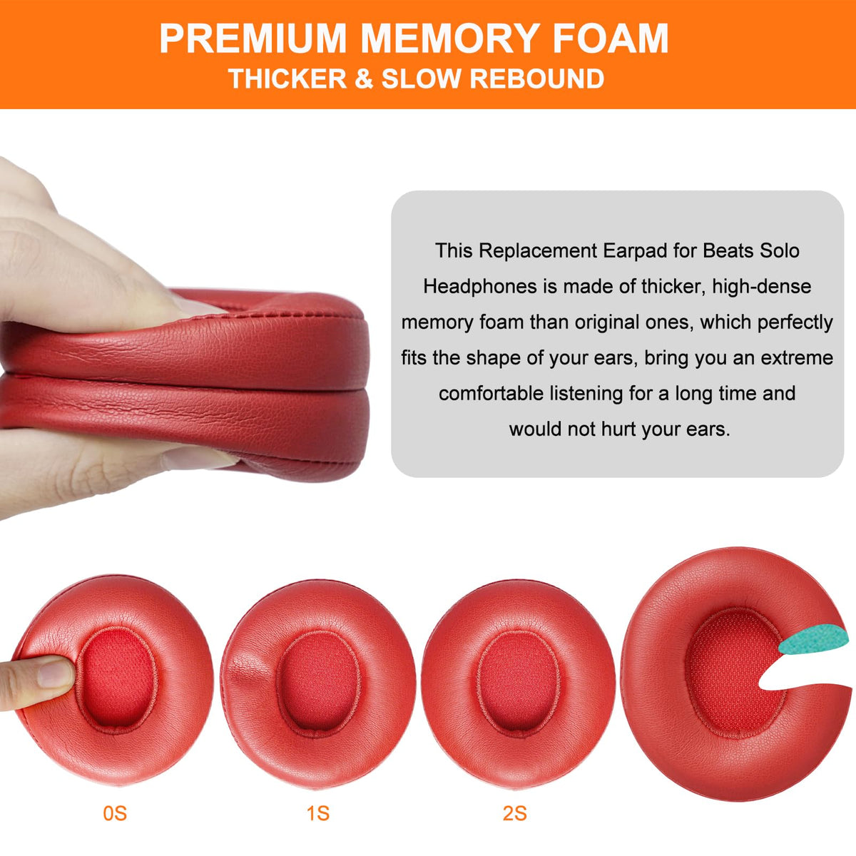 G GVOEARS Solo3 earpads stitched inside seam for durability