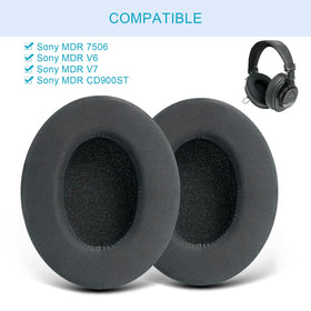 G GVOEARS MDR V6 ear pad breathable mesh side for durability.
