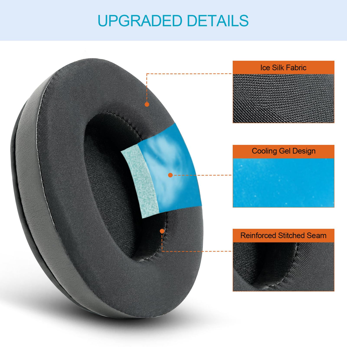 G GVOEARS MDR V7 ear pad memory foam inside for comfortable fit.