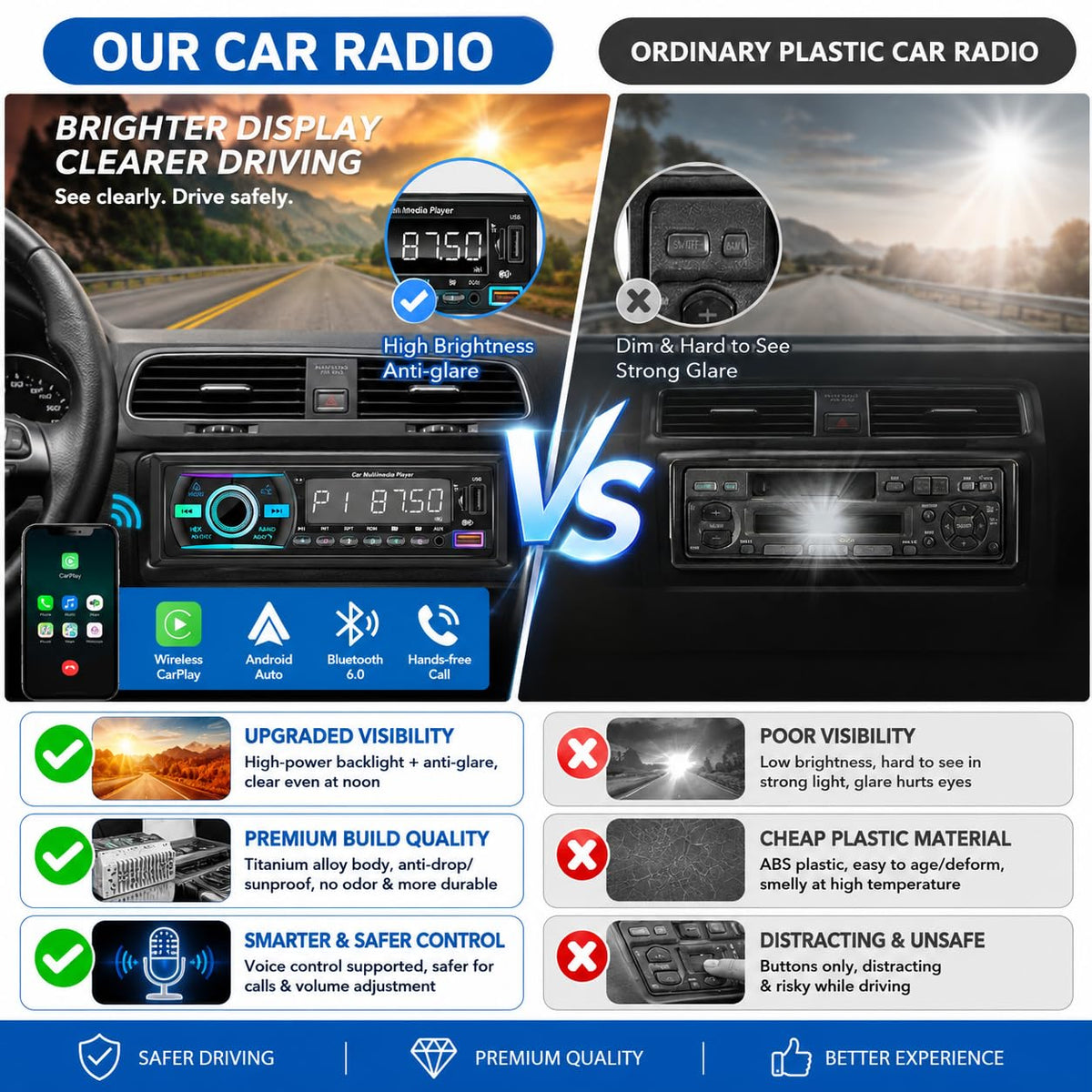 GHIOPMZ hands free calling display showing crystal clear conversations