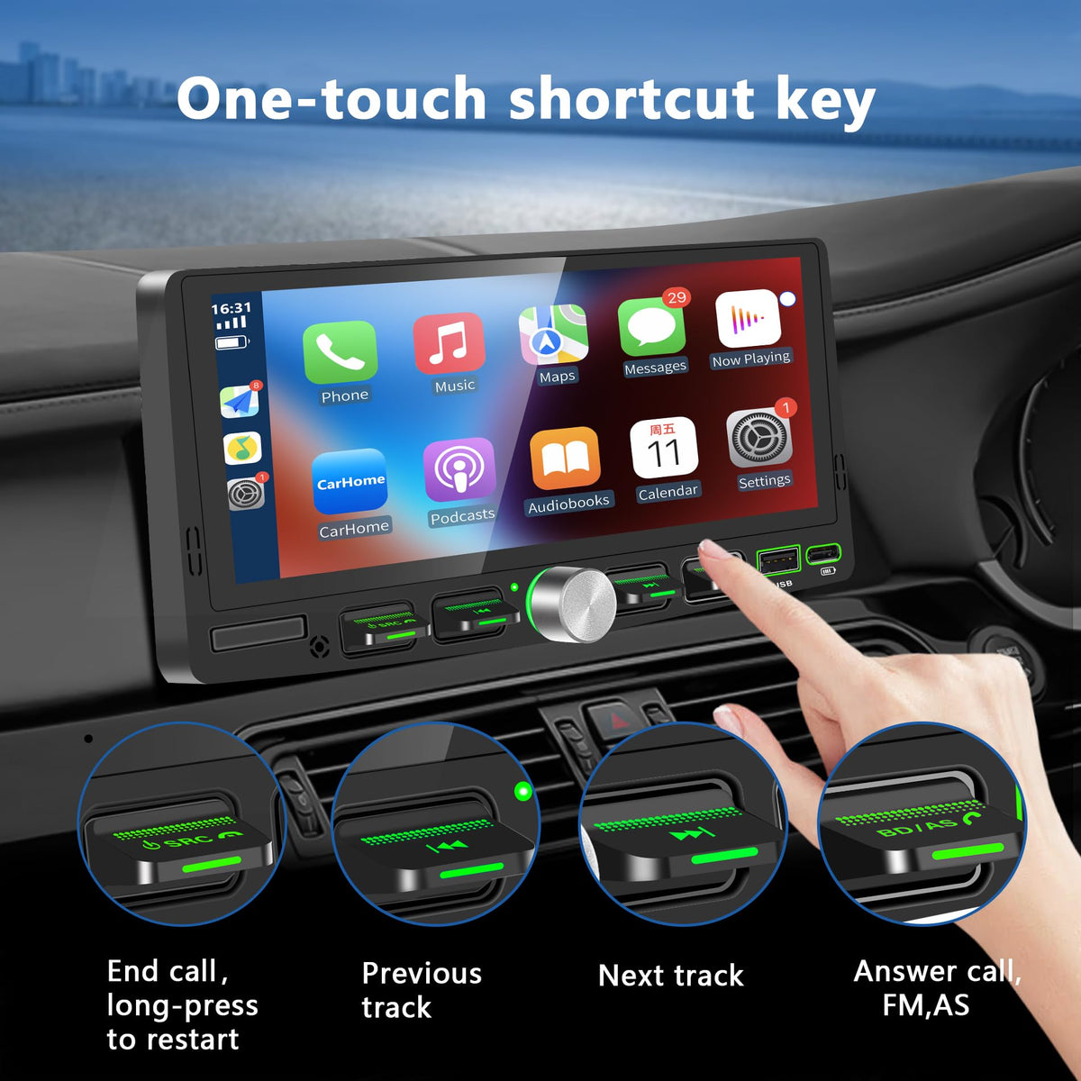 GHIOPMZ rear panel ports view highlighting USB, Type-C and wiring ease for installers