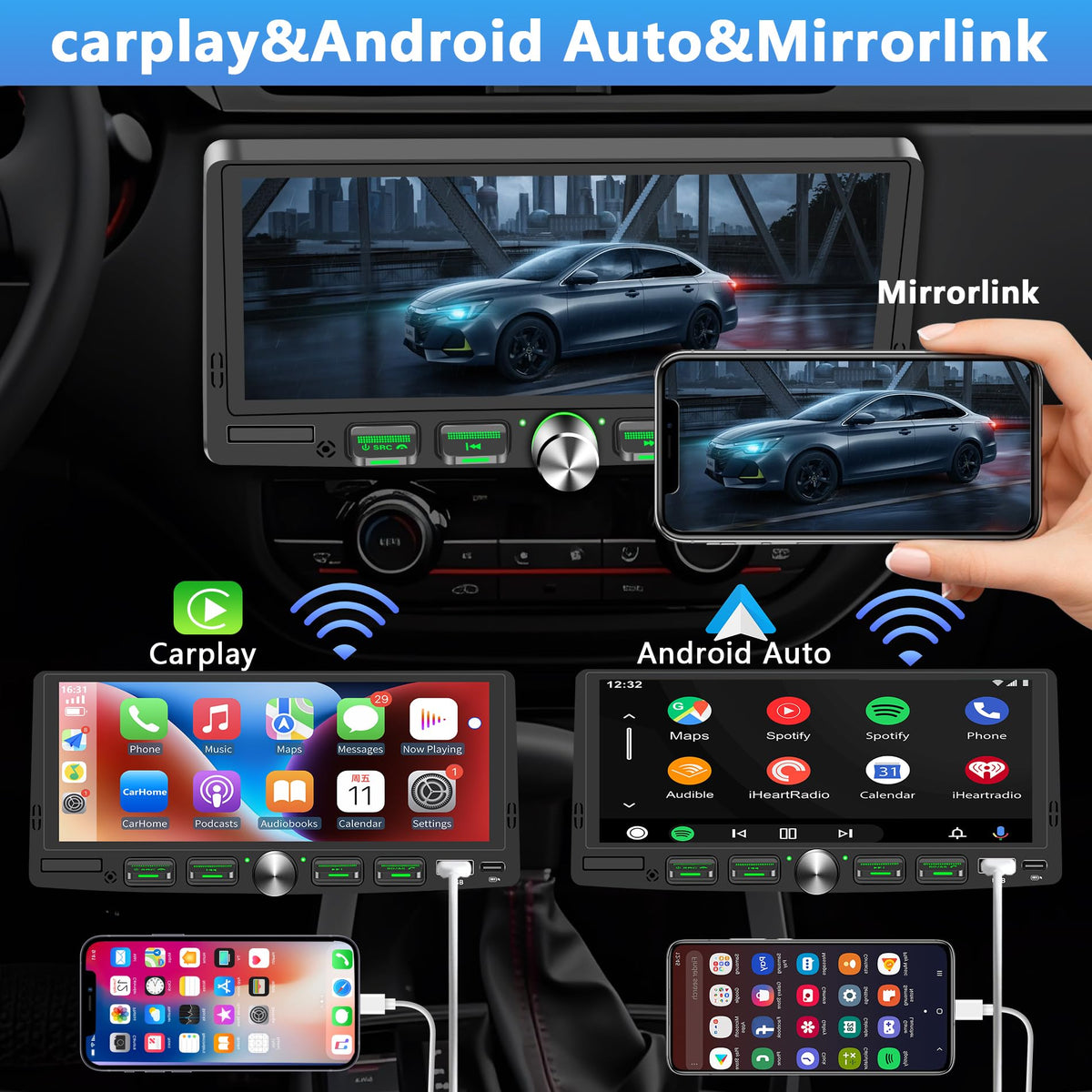 GHIOPMZ HD night vision backup camera showing clear low-light rear visibility benefit