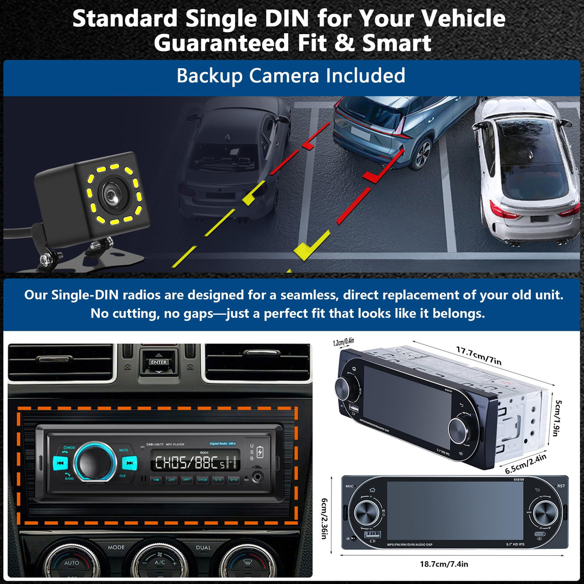 GHIOPMZ rear connectors and USB ports enabling charging and media input