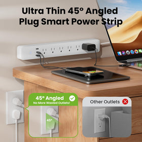 GHome Smart positioned behind TV to reduce clutter and centralize power