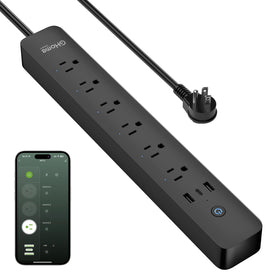 GHome Smart front view showing six outlets and three USBs for convenient control