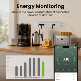 GHome Smart used in living room powering lamps and devices for convenience