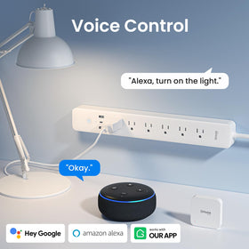 GHome Smart close-up of wide outlet spacing accommodating bulky adapters easily