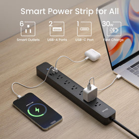 GHome Smart closeup of AC outlets highlighting individual control and spacing
