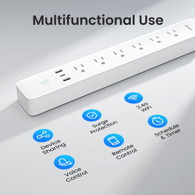 GHome Smart next to a ruler to show compact size and scale for planning