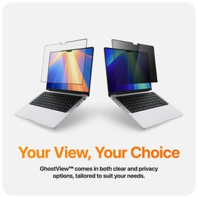 GhostView remains slim and close-friendly, easing lid movement.
