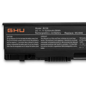 GHU 58Wh battery for MT264 MT276 Dell Studio, easy swap
