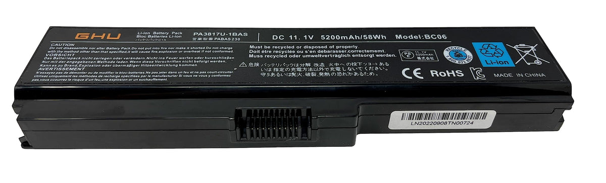GHU 58Wh battery for Toshiba P755 ensuring steady performance