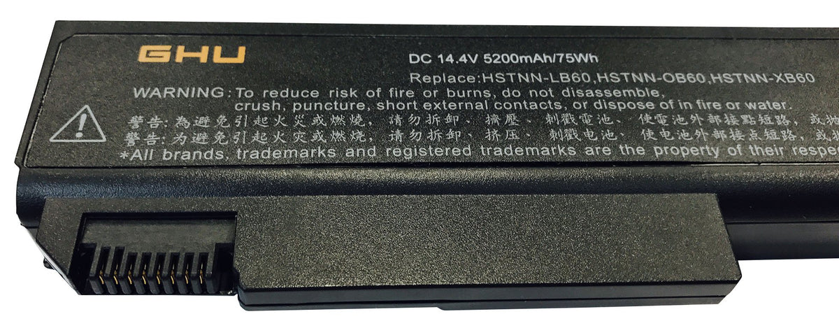 GHU 77Wh battery for HP EliteBook 8730w side connection for reliable replacement