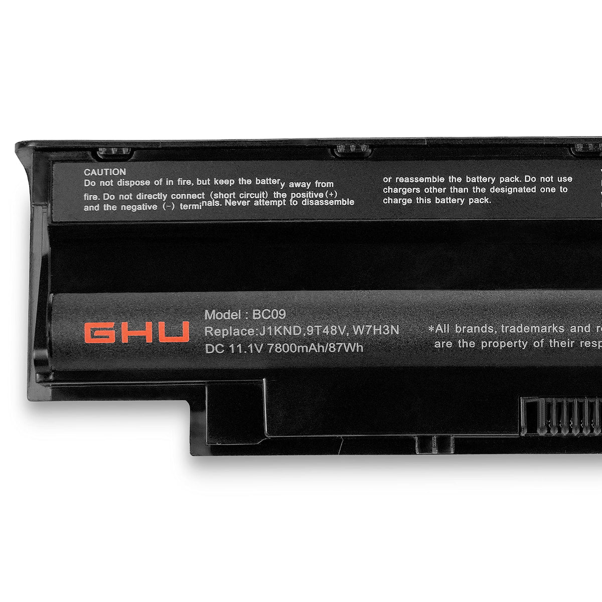 GHU closeup of battery connector showing precise contacts for reliable power delivery