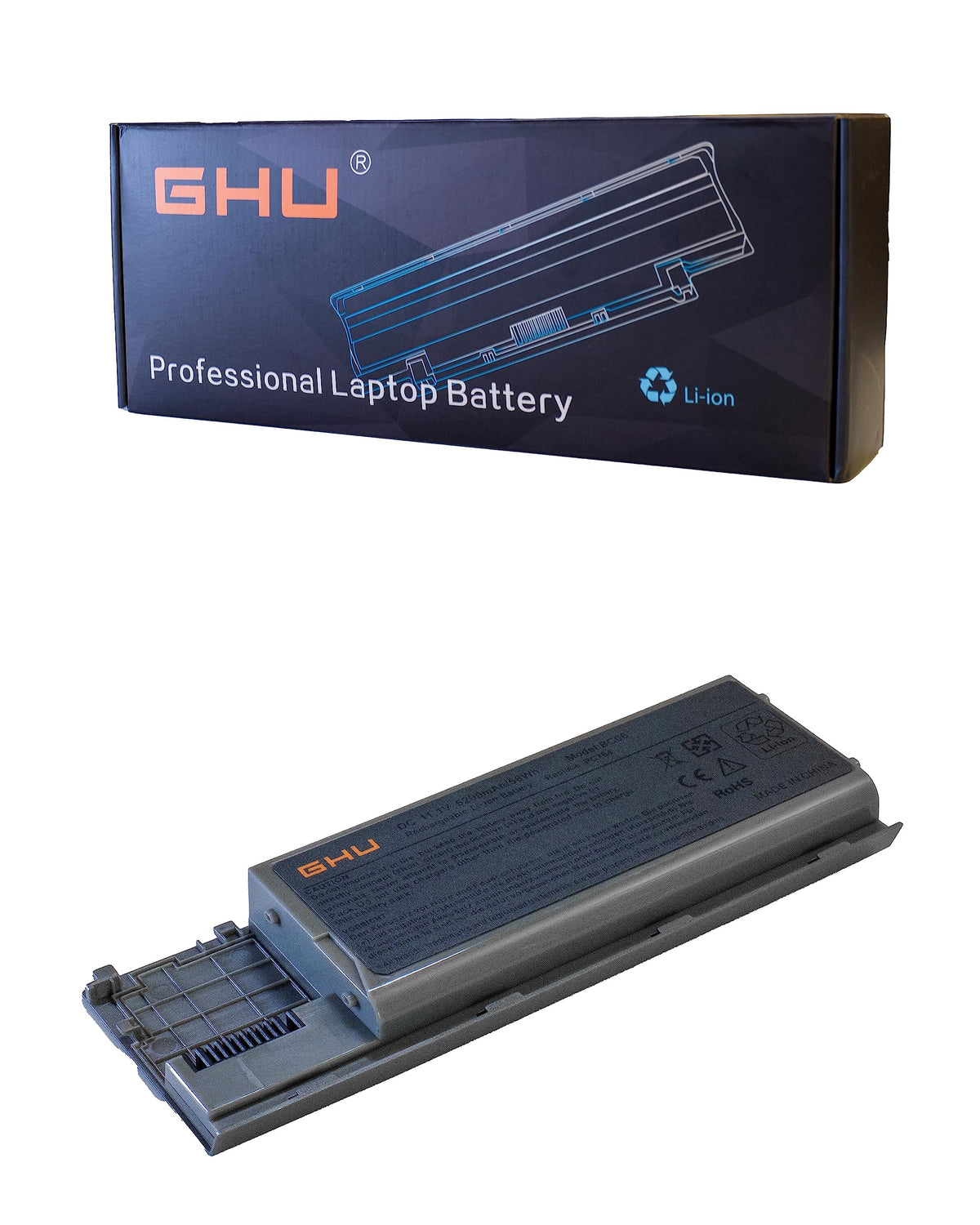 GHU Dell Latitude D630 battery side view for quick swap and productivity