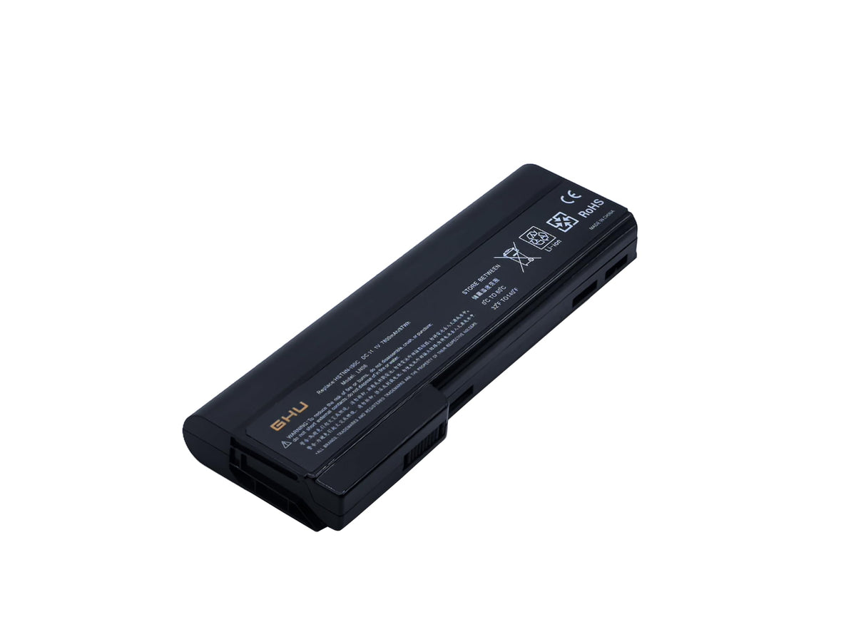 GHU battery top label closeup displaying voltage and part numbers for accurate fit