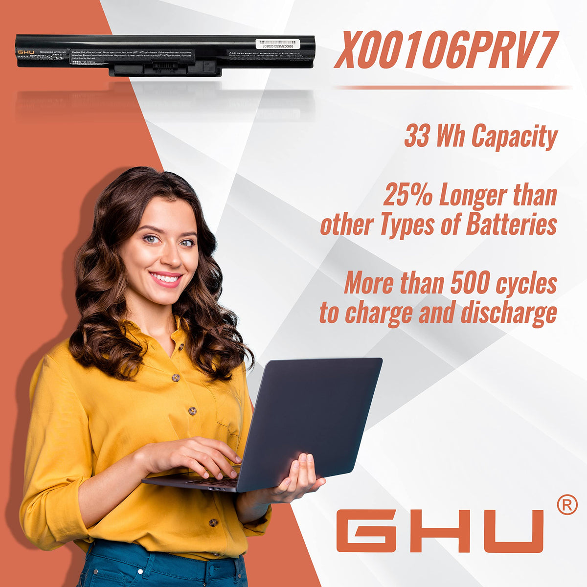 GHU VGP-BPS35 long life design supports extended laptop use.