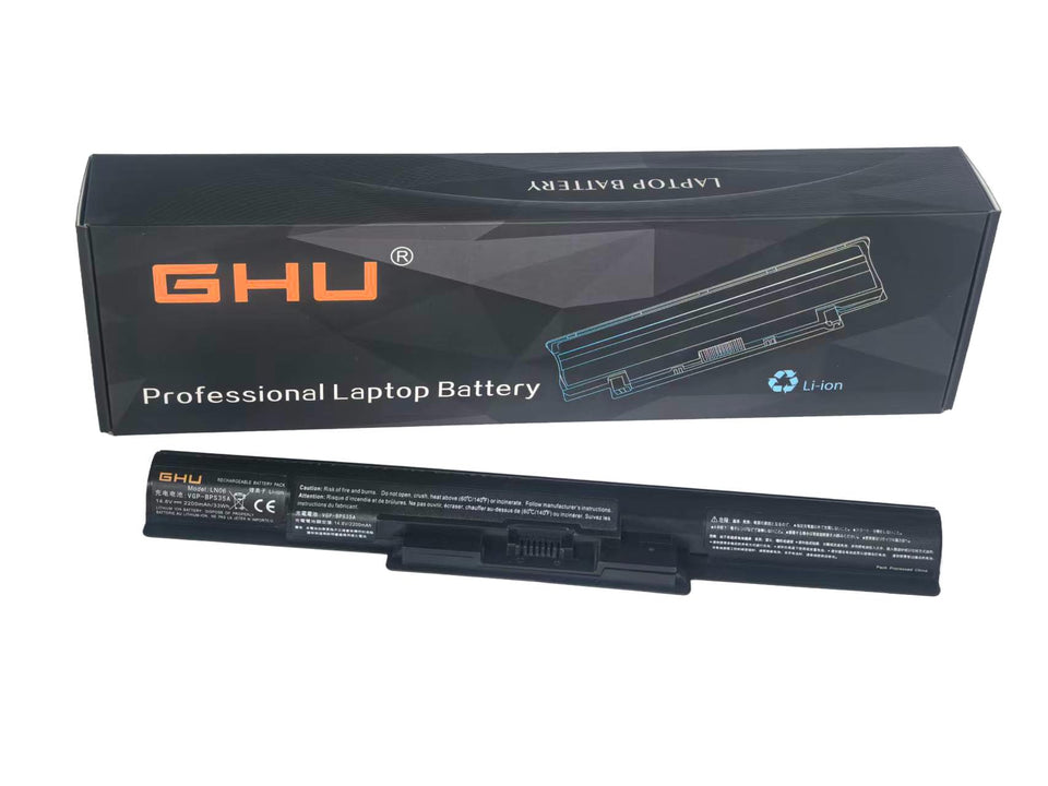 GHU VGP-BPS35 pack closeup shows compact design for Sony VAIO.