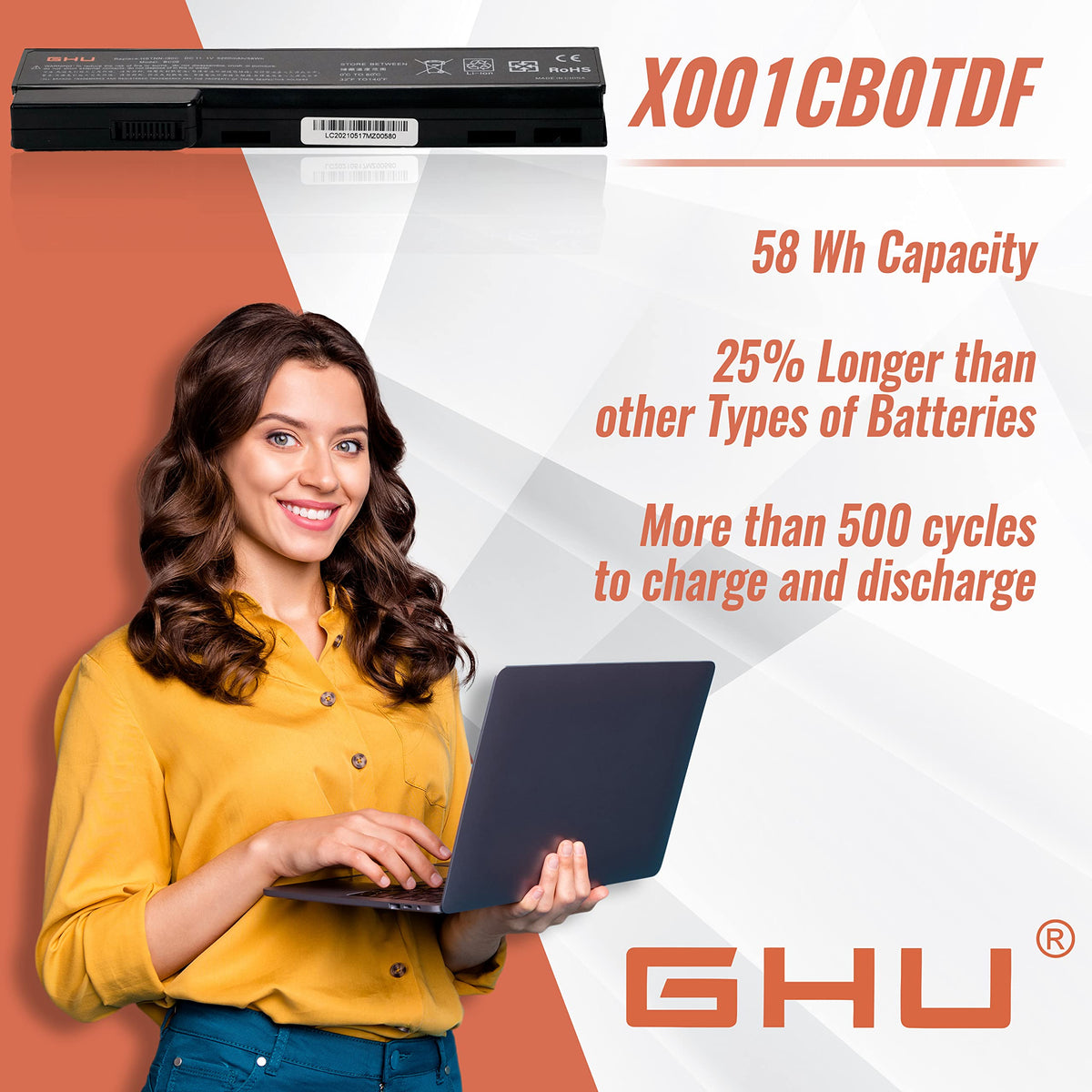 GHU CC06 replacement battery fits 6460b and 8460p for seamless upgrades.