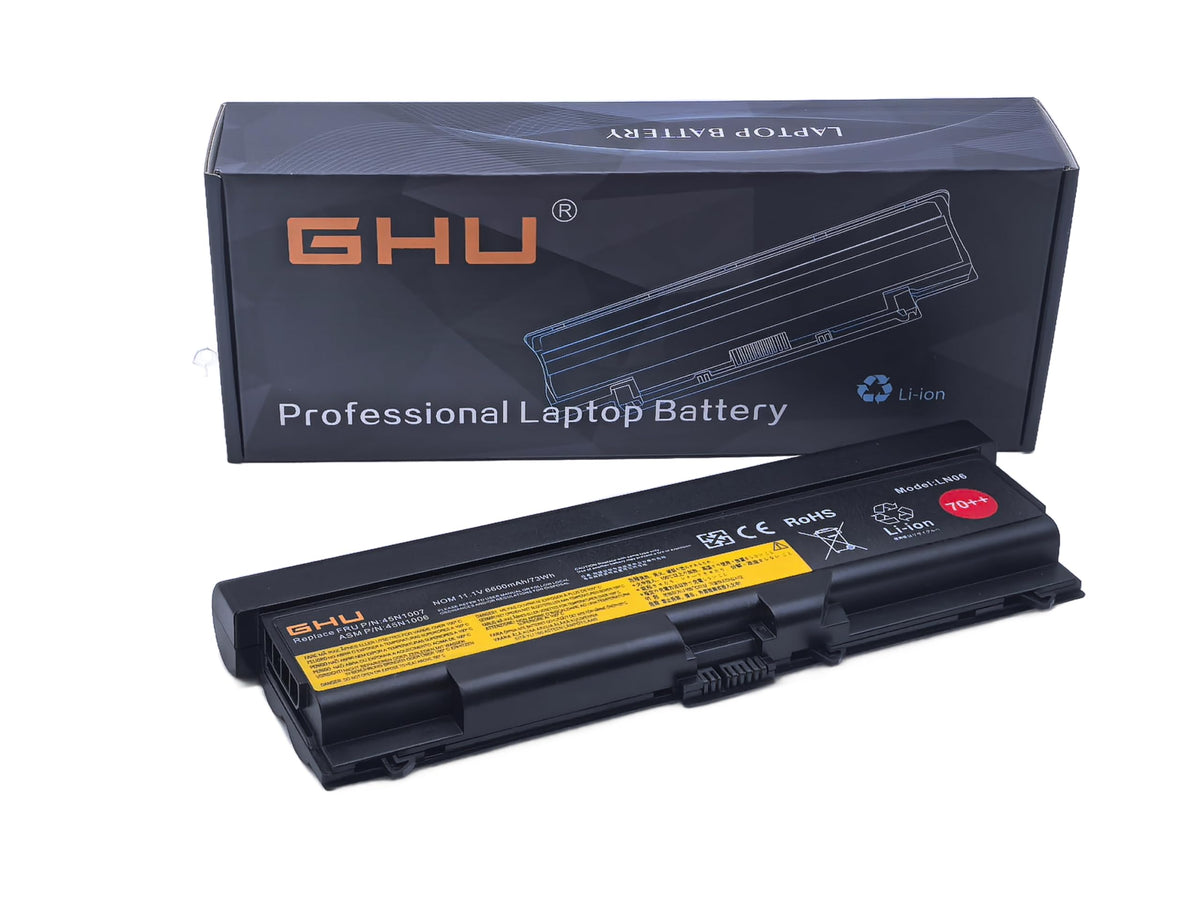 GHU front packaging showing 73Wh capacity and model compatibility benefit