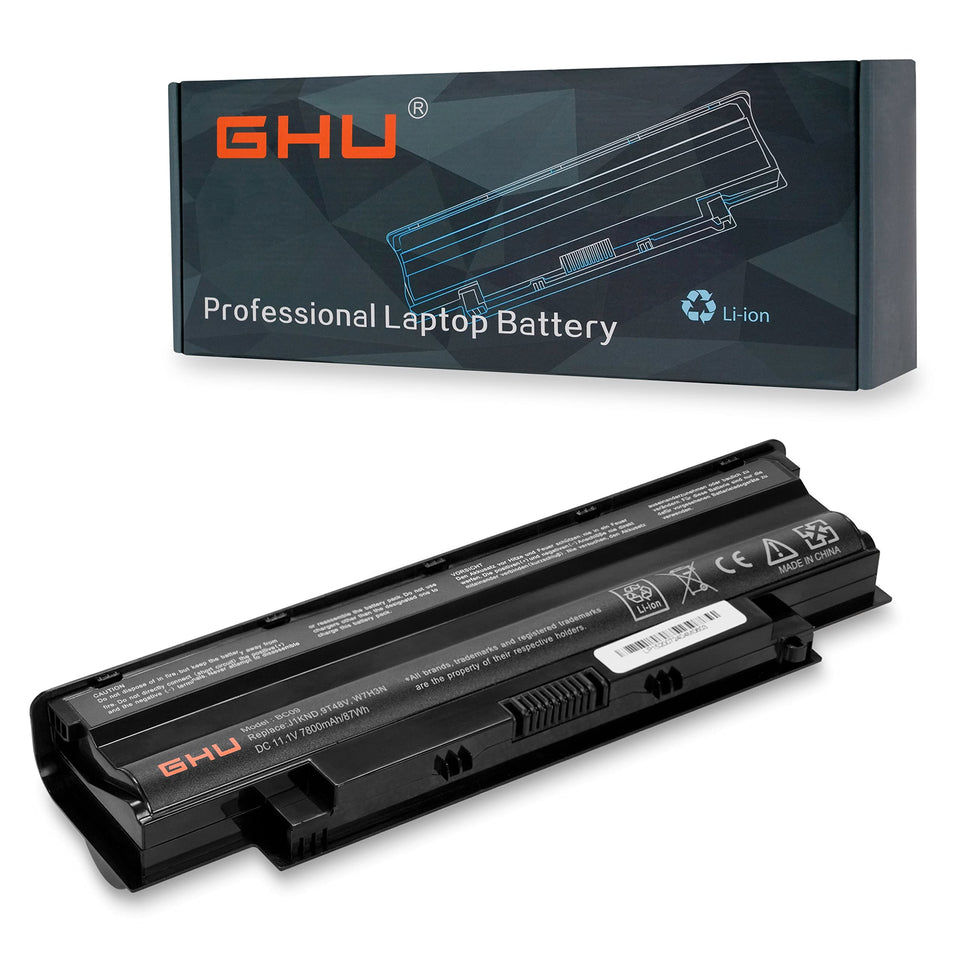 GHU front view of battery pack showing compatible Dell fit and easy replacement benefit