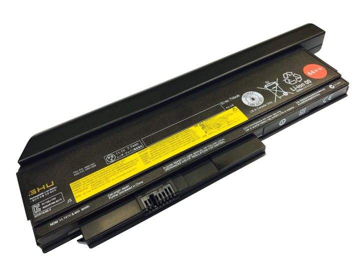 GHU front view of battery pack showing labels and correct terminals for easy replacement