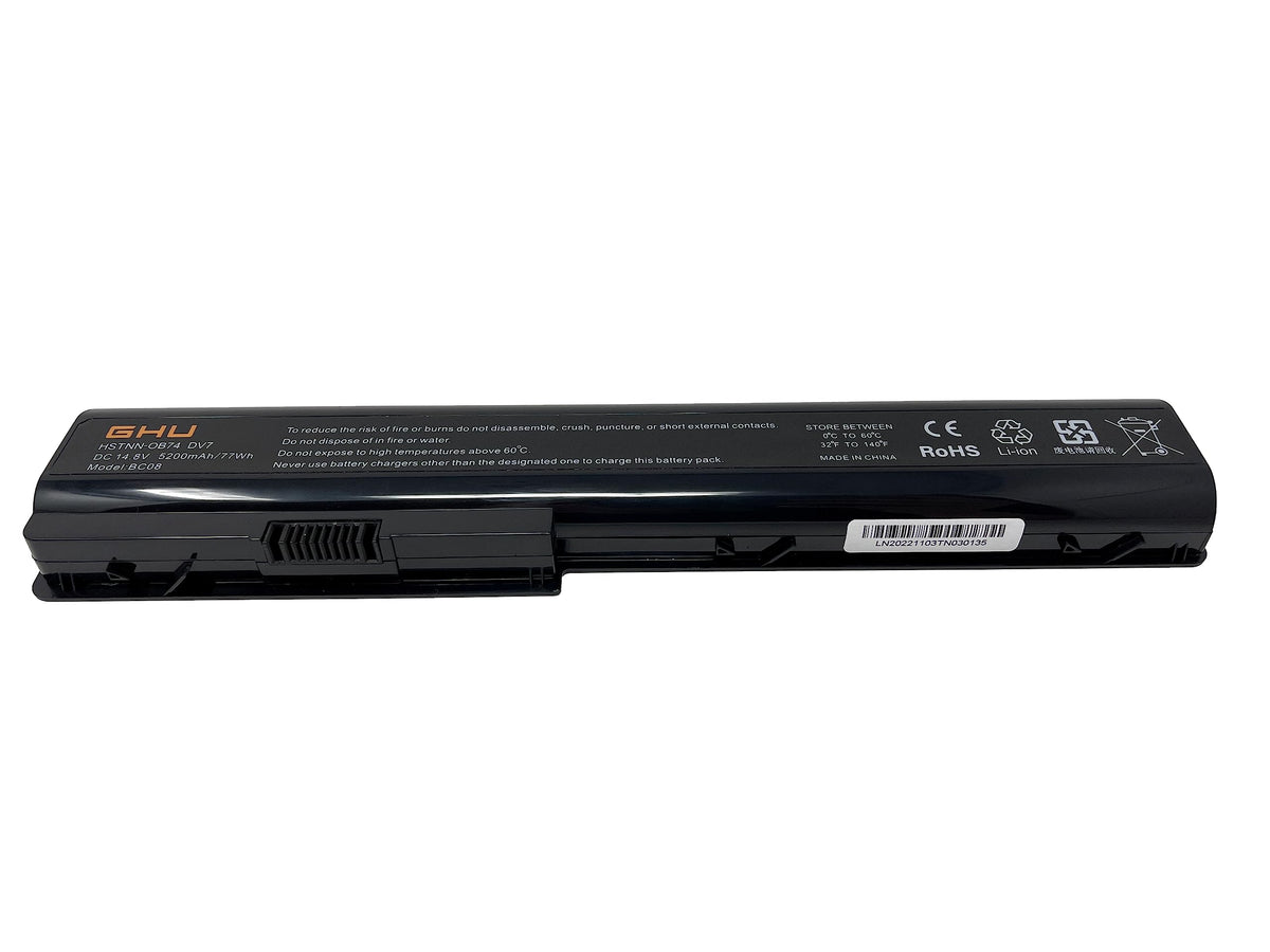 GHU battery installed in HP laptop demonstrating direct-fit replacement