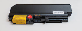GHU battery installed in a ThinkPad T400 showing proper fit and immediate restoration of mobile productivity