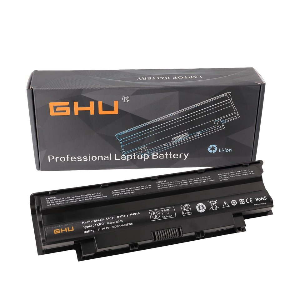 GHU J1KND battery for Dell Inspiron N3010 extends run time and reliability