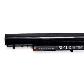 GHU LA04 battery packaging close-up highlights safety certifications and genuine parts