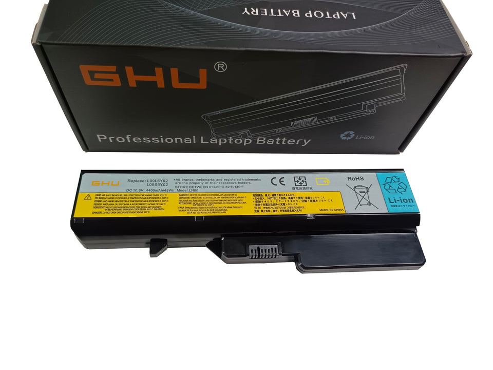 GHU Lenovo battery replacement front view showing broad compatibility with Lenovo laptops