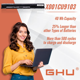 GHU M5Y1K battery in-use setup shows simple installation.