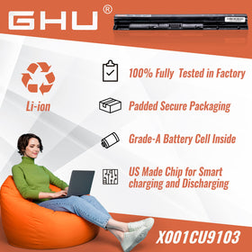GHU M5Y1K battery testing and safety standards badge reinforces durability.