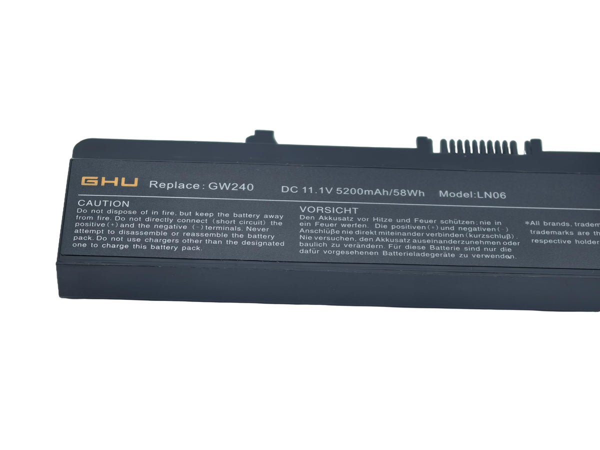 GHU 58Wh battery with UL-tested badge for safety