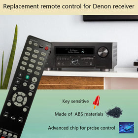 GHUST Denon replacement remote, battery compartment view, quick setup ready