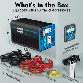 Giandel 4000W battery compatibility supports LiFePO4 and lead-acid.
